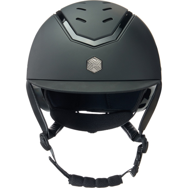 Charles Owen Kylo Standard Peak Riding Helmet Kylo - Black Matte / Black Gloss